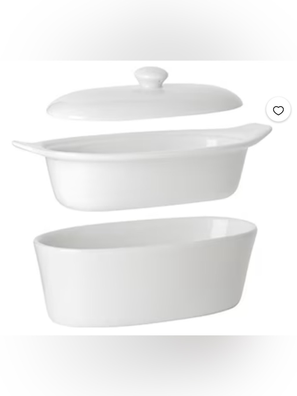 White Cook Street : Crate & Barrel: Covered Ceramic Butter Boat 3 Piece Set